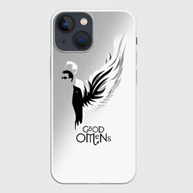 Чехол для iPhone 13 mini с принтом Good Omens в Санкт-Петербурге,  |  | good | omens | sheen | tennant | азирафель | ангел | благие знамения | демон | кроули | падший | теннант | шин