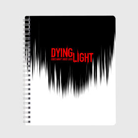 Тетрадь с принтом DYING LIGHT в Санкт-Петербурге, 100% бумага | 48 листов, плотность листов — 60 г/м2, плотность картонной обложки — 250 г/м2. Листы скреплены сбоку удобной пружинной спиралью. Уголки страниц и обложки скругленные. Цвет линий — светло-серый
 | Тематика изображения на принте: dying light | dying light 2 | даинг лайт