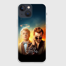 Чехол для iPhone 13 mini с принтом Good Omens в Санкт-Петербурге,  |  | good | omens | sheen | tennant | азирафель | ангел | благие знамения | демон | кроули | падший | теннант | шин