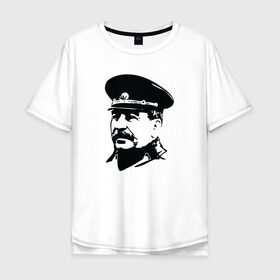 Футболка хлопок Оверсайз с принтом Сталин в Санкт-Петербурге, 100% хлопок | свободный крой, круглый ворот, “спинка” длиннее передней части | stalin | ussr | иосиф сталин | коммунизм | комунизм | ссср | сталин