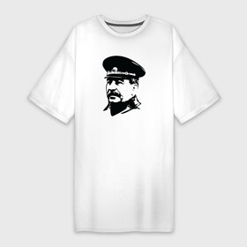 Платье-футболка хлопок с принтом Сталин в Санкт-Петербурге,  |  | stalin | ussr | иосиф сталин | коммунизм | комунизм | ссср | сталин