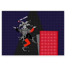Поздравительная открытка с принтом The joker в Санкт-Петербурге, 100% бумага | плотность бумаги 280 г/м2, матовая, на обратной стороне линовка и место для марки
 | джокер | игра | карта