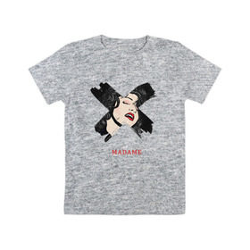Детская футболка хлопок с принтом X Madame в Санкт-Петербурге, 100% хлопок | круглый вырез горловины, полуприлегающий силуэт, длина до линии бедер | madamex | madonna | newalbom | мадонна | певица