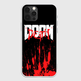 Чехол для iPhone 12 Pro с принтом DOOM Bloody в Санкт-Петербурге, силикон | область печати: задняя сторона чехла, без боковых панелей | 2019 | bethesda | demon | doom | eternal | ethernal | game | games | logo | monster | runes | демон | дум | дуум | етернал | игра | игры | какодемон | кровь | лого | логотип | монстр | монстры | руны | символ | этернал