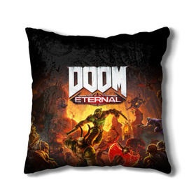 Подушка 3D с принтом DOOM Eternal в Санкт-Петербурге, наволочка – 100% полиэстер, наполнитель – холлофайбер (легкий наполнитель, не вызывает аллергию). | состоит из подушки и наволочки. Наволочка на молнии, легко снимается для стирки | 2019 | bethesda | demon | doom | eternal | ethernal | game | games | logo | monster | runes | демон | дум | дуум | етернал | игра | игры | какодемон | кровь | лого | логотип | монстр | монстры | руны | символ | этернал