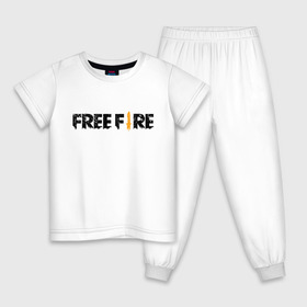 Детская пижама хлопок с принтом Free Fire в Санкт-Петербурге, 100% хлопок |  брюки и футболка прямого кроя, без карманов, на брюках мягкая резинка на поясе и по низу штанин
 | battlegrounds | fire | free | garena | гарена | фаер | фри