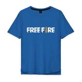 Мужская футболка хлопок Oversize с принтом Garena Free Fire в Санкт-Петербурге, 100% хлопок | свободный крой, круглый ворот, “спинка” длиннее передней части | battlegrounds | fire | free | garena | гарена | фаер | фри