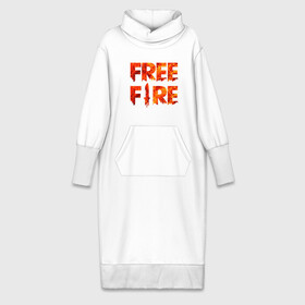 Платье удлиненное хлопок с принтом Free Fire в Санкт-Петербурге,  |  | battlegrounds | fire | free | garena | гарена | фаер | фри