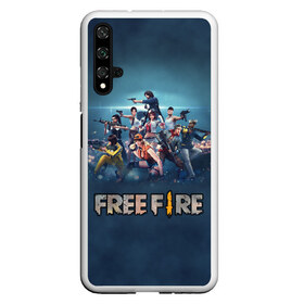 Чехол для Honor 20 с принтом Free Fire в Санкт-Петербурге, Силикон | Область печати: задняя сторона чехла, без боковых панелей | battlegrounds | fire | free | garena | гарена | фаер | фри