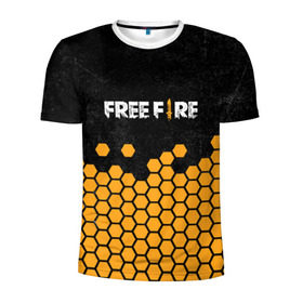 Мужская футболка 3D спортивная с принтом GARENA FREE FIRE в Санкт-Петербурге, 100% полиэстер с улучшенными характеристиками | приталенный силуэт, круглая горловина, широкие плечи, сужается к линии бедра | free fire | garena free fire | гарена 3 | гарена фри | гарена фри фаер | гарено. | игра garena