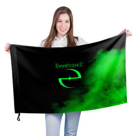 Флаг 3D с принтом Evanescence в Санкт-Петербурге, 100% полиэстер | плотность ткани — 95 г/м2, размер — 67 х 109 см. Принт наносится с одной стороны | 