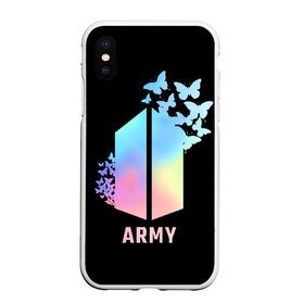 Чехол для iPhone XS Max матовый с принтом BTS ARMY в Санкт-Петербурге, Силикон | Область печати: задняя сторона чехла, без боковых панелей | Тематика изображения на принте: army | bangtan boys | beyond the scene | bts | k pop | kpop | love yourself | бтс | к поп