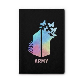 Обложка для автодокументов с принтом BTS ARMY в Санкт-Петербурге, натуральная кожа |  размер 19,9*13 см; внутри 4 больших “конверта” для документов и один маленький отдел — туда идеально встанут права | army | bangtan boys | beyond the scene | bts | k pop | kpop | love yourself | бтс | к поп