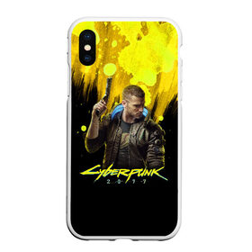 Чехол для iPhone XS Max матовый с принтом CYBERPUNK 2077 в Санкт-Петербурге, Силикон | Область печати: задняя сторона чехла, без боковых панелей | 2077 | cyber | cyberpunk | demon | glitch | keanu | logo | punk | reeves | samurai | symbol | team | trauma | глитч | демон | киану | кибер | киберпанк | клан | лого | логотип | огонь | панк | ривз | самурай | символ