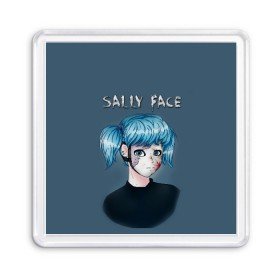 Магнит 55*55 с принтом Sally face в Санкт-Петербурге, Пластик | Размер: 65*65 мм; Размер печати: 55*55 мм | sally face | маска | сали | салли | салли кромсалли | фейс | фишер