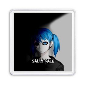 Магнит 55*55 с принтом Sally face в Санкт-Петербурге, Пластик | Размер: 65*65 мм; Размер печати: 55*55 мм | sally face | маска | сали | салли | салли кромсалли | фейс | фишер