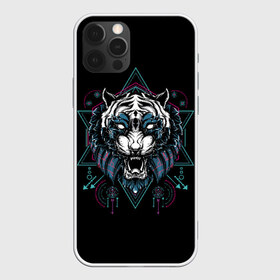 Чехол для iPhone 12 Pro Max с принтом Тигр в Санкт-Петербурге, Силикон |  | beast | evil | fangs | grin | predator | sacral | signs | tiger | wild | дикий | зверь | злой | знаки | клыки | оскал | сакральные | тигр | хищник