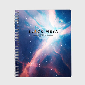 Тетрадь с принтом HALF-LIFE - Black Mesa XEN в Санкт-Петербурге, 100% бумага | 48 листов, плотность листов — 60 г/м2, плотность картонной обложки — 250 г/м2. Листы скреплены сбоку удобной пружинной спиралью. Уголки страниц и обложки скругленные. Цвет линий — светло-серый
 | Тематика изображения на принте: black | counter | csgo | freeman | gordon | half | half life | halflife | lambda | life | logo | mesa | portal | strike | xen | гордон | контр | лайф | лого | портал | символ | страйк | фримен | халф | халф лайф | халфлайф