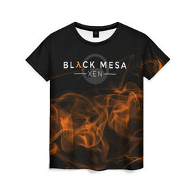 Женская футболка 3D с принтом HALF-LIFE - Black Mesa: XEN в Санкт-Петербурге, 100% полиэфир ( синтетическое хлопкоподобное полотно) | прямой крой, круглый вырез горловины, длина до линии бедер | black | counter | csgo | freeman | gordon | half | half life | halflife | lambda | life | logo | mesa | portal | strike | xen | гордон | контр | лайф | лого | портал | символ | страйк | фримен | халф | халф лайф | халфлайф