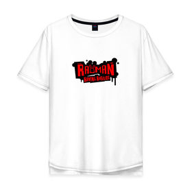 Мужская футболка хлопок Oversize с принтом RAYMAN RAVING RABBIDS в Санкт-Петербурге, 100% хлопок | свободный крой, круглый ворот, “спинка” длиннее передней части | 