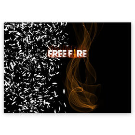 Поздравительная открытка с принтом FREE FIRE в Санкт-Петербурге, 100% бумага | плотность бумаги 280 г/м2, матовая, на обратной стороне линовка и место для марки
 | free fire | free fire pc | game | garena | mobile game | royale | trsffb | битва онлайн | гарена | игра | огонь | свободный огонь | фри фаер