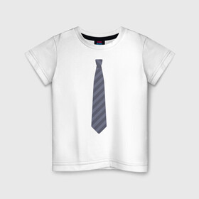 Детская футболка хлопок с принтом Business в Санкт-Петербурге, 100% хлопок | круглый вырез горловины, полуприлегающий силуэт, длина до линии бедер | business | business style | галстук | деловой стиль