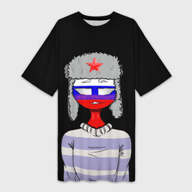 Платье-футболка 3D с принтом CountryHumans   Россия в Санкт-Петербурге,  |  | balls | country | countryballs | countryhumans | fandom | flag | flags | humans | russia | ussr | болз | кантри | кантриболз | кантрихуманс | россия | ссср | страна | страны | флаг | флаги | фэндом | хуманс | хьюманс