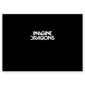 Поздравительная открытка с принтом IMAGINE DRAGONS в Санкт-Петербурге, 100% бумага | плотность бумаги 280 г/м2, матовая, на обратной стороне линовка и место для марки
 | evolve | id | imagine dragons | драконы | ид