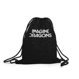 Рюкзак-мешок 3D с принтом IMAGINE DRAGONS (КАПЮШОН) в Санкт-Петербурге, 100% полиэстер | плотность ткани — 200 г/м2, размер — 35 х 45 см; лямки — толстые шнурки, застежка на шнуровке, без карманов и подкладки | evolve | id | imagine dragons | драконы | ид