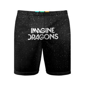 Мужские шорты спортивные с принтом IMAGINE DRAGONS (КАПЮШОН) в Санкт-Петербурге,  |  | evolve | id | imagine dragons | драконы | ид
