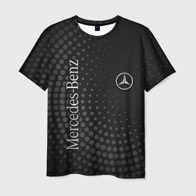 Мужская футболка 3D с принтом Mercedes в Санкт-Петербурге, 100% полиэфир | прямой крой, круглый вырез горловины, длина до линии бедер | amg | mercedes | авто | автомобиль | иномарка | логотип | машина | мерседес | текстура