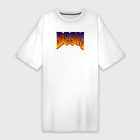 Платье-футболка хлопок с принтом DOOM в Санкт-Петербурге,  |  | doom | doom eternal | дум