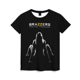 Женская футболка 3D с принтом Brazzers Casting-producer в Санкт-Петербурге, 100% полиэфир ( синтетическое хлопкоподобное полотно) | прямой крой, круглый вырез горловины, длина до линии бедер | adults | body | brazzers | casting | figure | girl | inscription | logo | movies | perfect | producer | slim | studio | девушка | идеальное | кастинг | логотип | надпись | продюсер | стройная | студия | тело | фигура | фильмы | фото