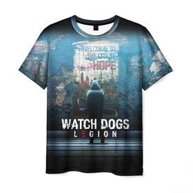 Мужская футболка 3D с принтом WATCH DOGS LEGION в Санкт-Петербурге, 100% полиэфир | прямой крой, круглый вырез горловины, длина до линии бедер | ded sec | fox | hacker | legion | watch dogs | watch dogs 2 | watch dogs legion | легион | хакер