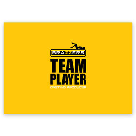 Поздравительная открытка с принтом Brazzers Team player в Санкт-Петербурге, 100% бумага | плотность бумаги 280 г/м2, матовая, на обратной стороне линовка и место для марки
 | adults | brazzers | casting | emblem | films | girl | inscription | logo | player | producer | silhouette | studio | team | девушка | игрок | кастинг | командный | логотип | надпись | продюсер | силуэт | студия | фильмы | эмблема