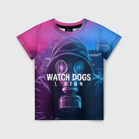 Детская футболка 3D с принтом WATCH DOGS LEGION в Санкт-Петербурге, 100% гипоаллергенный полиэфир | прямой крой, круглый вырез горловины, длина до линии бедер, чуть спущенное плечо, ткань немного тянется | Тематика изображения на принте: ded sec | fox | hacker | legion | watch dogs | watch dogs 2 | watch dogs legion | легион | хакер