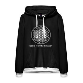 Мужская толстовка 3D с принтом BRING ME THE HORIZON в Санкт-Петербурге, 100% полиэстер | двухслойный капюшон со шнурком для регулировки, мягкие манжеты на рукавах и по низу толстовки, спереди карман-кенгуру с мягким внутренним слоем. | Тематика изображения на принте: bmth | bring me the horizon