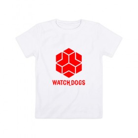 Детская футболка хлопок с принтом WATCH DOGS в Санкт-Петербурге, 100% хлопок | круглый вырез горловины, полуприлегающий силуэт, длина до линии бедер | Тематика изображения на принте: ded sec | hacker | legion | watch dogs | watch dogs 2 | watch dogs legion | легион | хакер
