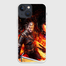 Чехол для iPhone 13 mini с принтом THE WITCHER 3:WILD HUNT в Санкт-Петербурге,  |  | cd projekt red | ciri | game | geralt | geralt of rivia | gwynbleidd | the witcher | the witcher 3: wild hunt | ведьмак | ведьмак 3: дикая охота | геральт | геральт из ривии | цири | цирилла