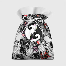Подарочный 3D мешок с принтом Инь-Янь Котики в Санкт-Петербурге, 100% полиэстер | Размер: 29*39 см | домашние животные | животные | инь янь | котики | милость | растение | цветы