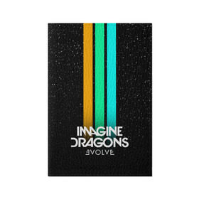 Обложка для паспорта матовая кожа с принтом РЮКЗАК IMAGINE DRAGONS в Санкт-Петербурге, натуральная матовая кожа | размер 19,3 х 13,7 см; прозрачные пластиковые крепления | Тематика изображения на принте: evolve | id | imagine dragons | драконы | ид