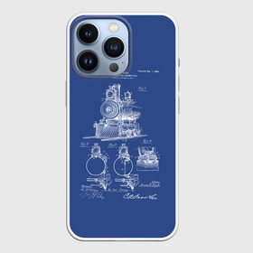 Чехол для iPhone 13 Pro с принтом Locomotives в Санкт-Петербурге,  |  | patent | дорога | жд | железная | идея | история | локомотив | паровоз | патент | поезд | поезда | путешествие | путь | разработка | чертеж | чертежи