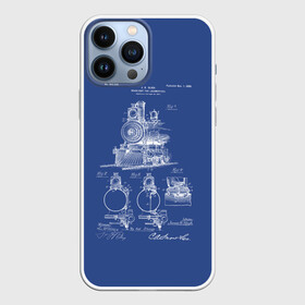 Чехол для iPhone 13 Pro Max с принтом Locomotives в Санкт-Петербурге,  |  | patent | дорога | жд | железная | идея | история | локомотив | паровоз | патент | поезд | поезда | путешествие | путь | разработка | чертеж | чертежи