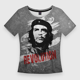 Женская футболка 3D Slim с принтом Че Гевара в Санкт-Петербурге,  |  | che | che guevara | cuba | ernesto guevara | guerrilla | revolution | viva la | viva la revolution | история | куба | партизан | революция | свобода | че | че гевара | чегевара