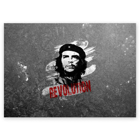 Поздравительная открытка с принтом Че Гевара в Санкт-Петербурге, 100% бумага | плотность бумаги 280 г/м2, матовая, на обратной стороне линовка и место для марки
 | che | che guevara | cuba | ernesto guevara | guerrilla | revolution | viva la | viva la revolution | история | куба | партизан | революция | свобода | че | че гевара | чегевара