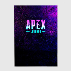 Постер с принтом Apex Legends. Neon logo в Санкт-Петербурге, 100% бумага
 | бумага, плотность 150 мг. Матовая, но за счет высокого коэффициента гладкости имеет небольшой блеск и дает на свету блики, но в отличии от глянцевой бумаги не покрыта лаком | apex | apex legends | bangalor | bloodhound | caustic | crypto | gibraltar | legends | lifeline | logo | mirage | neon | pathfinder | titanfall | watson | wraith | апекс | неон