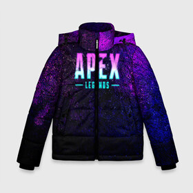 Зимняя куртка для мальчиков 3D с принтом Apex Legends Neon logo в Санкт-Петербурге, ткань верха — 100% полиэстер; подклад — 100% полиэстер, утеплитель — 100% полиэстер | длина ниже бедра, удлиненная спинка, воротник стойка и отстегивающийся капюшон. Есть боковые карманы с листочкой на кнопках, утяжки по низу изделия и внутренний карман на молнии. 

Предусмотрены светоотражающий принт на спинке, радужный светоотражающий элемент на пуллере молнии и на резинке для утяжки | apex | apex legends | bangalor | bloodhound | caustic | crypto | gibraltar | legends | lifeline | logo | mirage | neon | pathfinder | titanfall | watson | wraith | апекс | неон