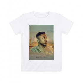 Детская футболка хлопок с принтом Kendrick Lamar в Санкт-Петербурге, 100% хлопок | круглый вырез горловины, полуприлегающий силуэт, длина до линии бедер | 