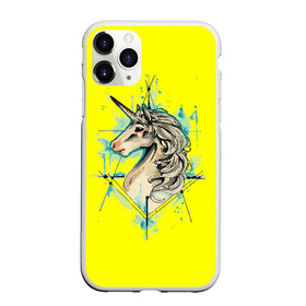 Чехол для iPhone 11 Pro Max матовый с принтом Единорог Yellow Unicorn в Санкт-Петербурге, Силикон |  | Тематика изображения на принте: unicorn | yellow unicorn | единорог | единорожки | животные | лошади