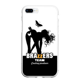 Чехол для iPhone 7Plus/8 Plus матовый с принтом Brazzers team Casting-producer в Санкт-Петербурге, Силикон | Область печати: задняя сторона чехла, без боковых панелей | adults | brazzers | butterflies | casting | girl | inscription | logo | movies | producer | silhouette | studio | team | бабочки | братья | девушка | кастинг | логотип | надпись | продюсер | силуэт | студия | фильмы